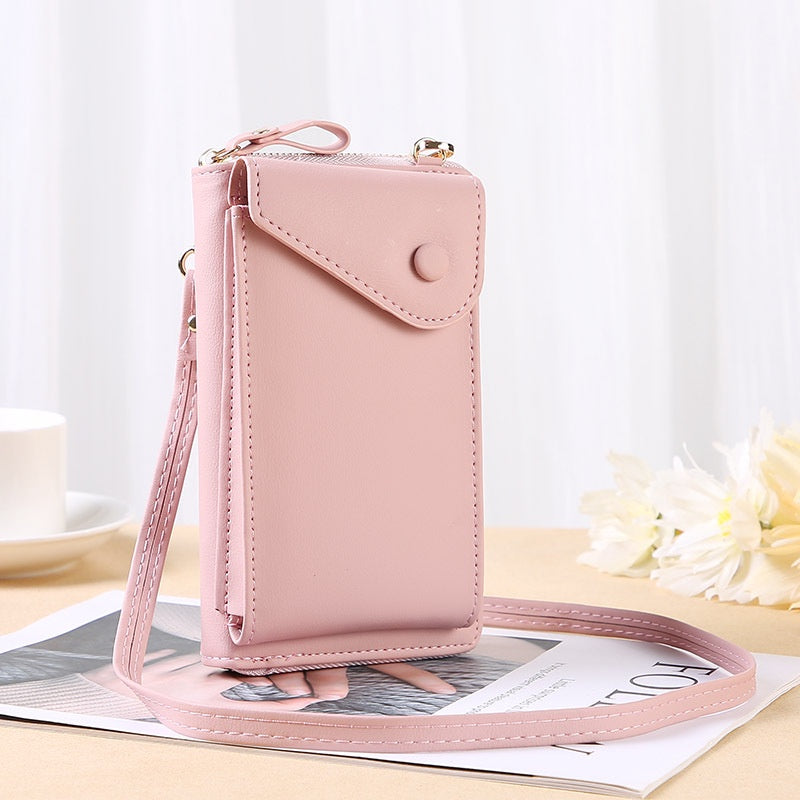 IELGY ladies simple solid color small diagonal bag multi-function mobile phone summer all-match