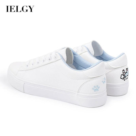 IELGY cute non-slip all-match flat-bottomed shallow round toe casual sneakers