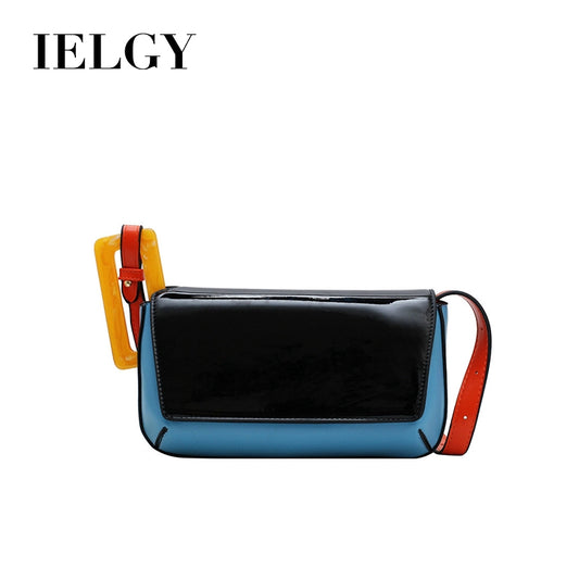 IELGY contrast color is still small and fresh single shoulder small square bag