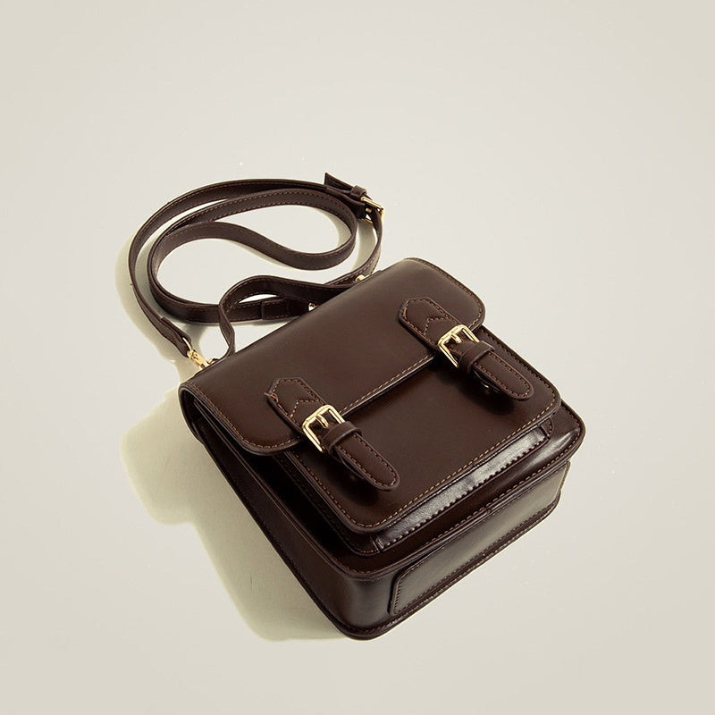 IELGY Japanese-Korean Messenger Bag Fashionable High-end Retro Shoulder Strap Adjustable