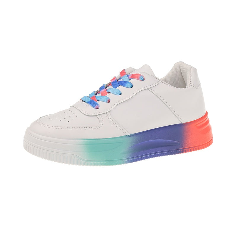 IELGY Korean style flat round toe color matching casual shoes