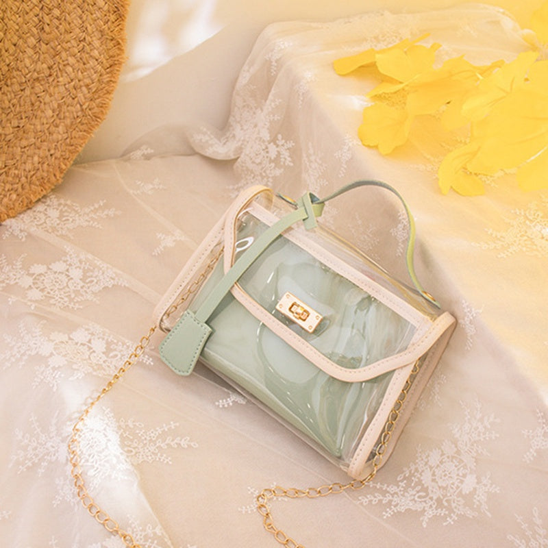 IELGY Korean style simple female bag casual mother-and-child bag chain small square bag