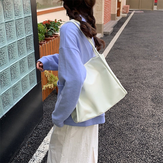 IELGY elegant personality handbag high-end fashion solid color large capacity