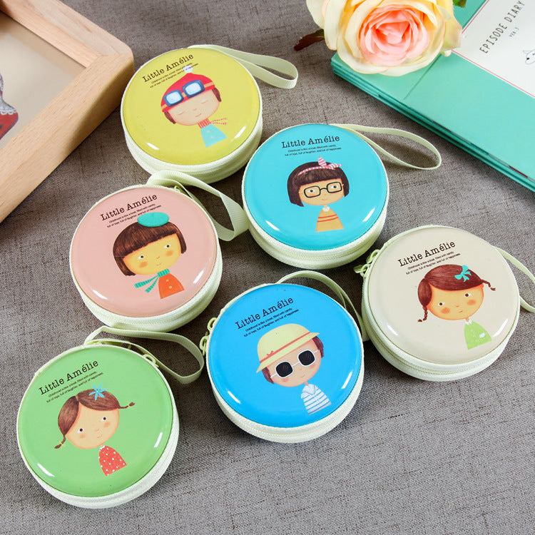 IELGY Cute cartoon printed zipper coin purse