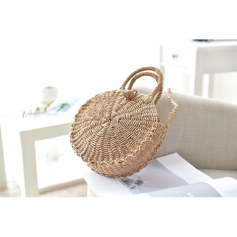 Ins super fire grass package beach bag round package