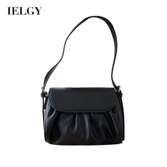 IELGY fashion magnetic buckle Korean solid color women's cloud-shaped messenger bag
