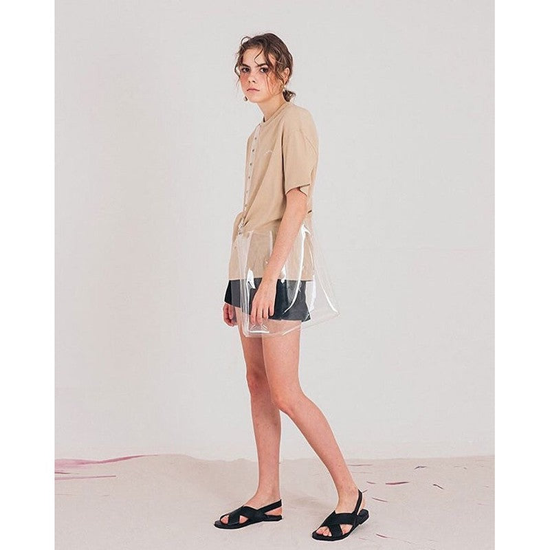 New Transparent Jelly Bag Shoulder Messenger Portable bucket bag