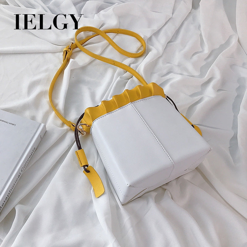 IELGY Bucket bag fashion foreign shoulder shoulder bag Korean version of the simple small bag