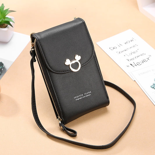 IELGY Korean mobile phone bag ladies messenger bag PU fashion multi-purpose coin purse