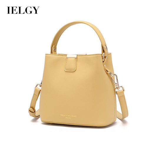 IELGY fashion small bag female wild tide bucket bag handbag Single shoulder messenger solid color large capacity for ladies trendy