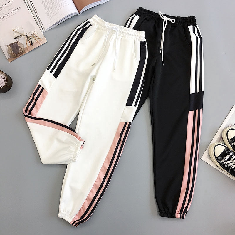IELGY Women's sweatpants Korean version of the tide loose Harajuku bf wind beam feet wild casual pants