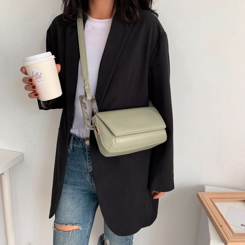 IELGY contrast color is still small and fresh single shoulder small square bag
