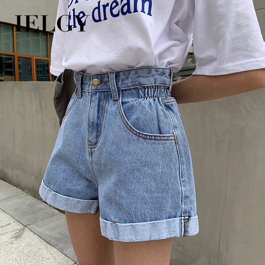 IELGY Women's high waist slimming jeans shorts