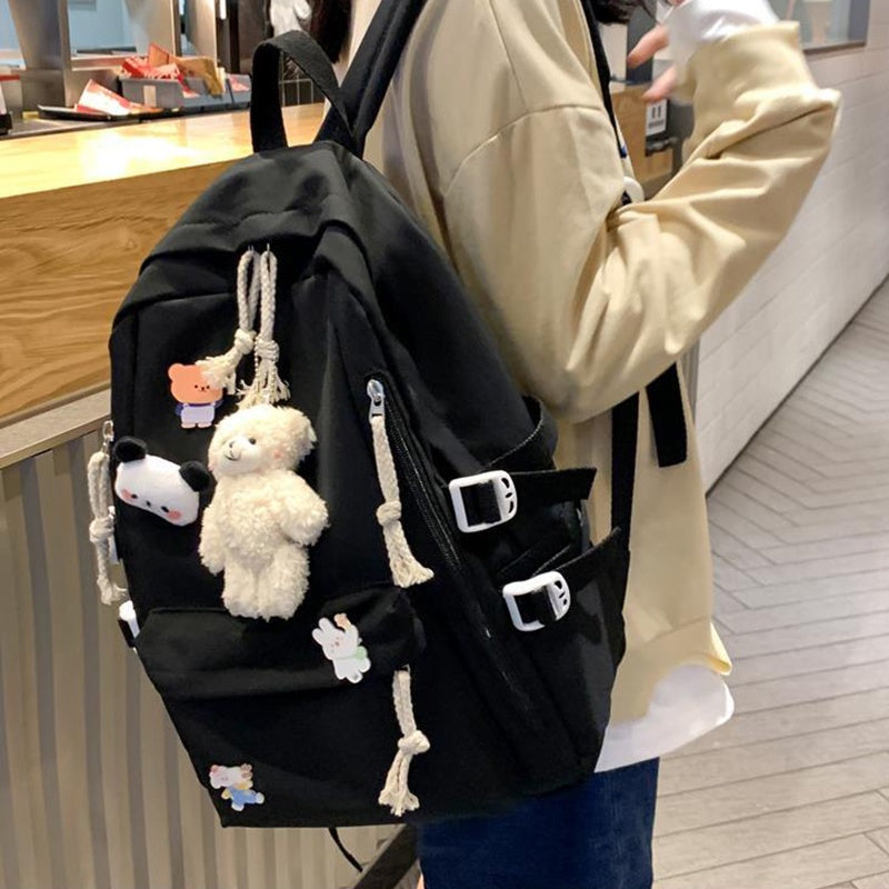 IELGY schoolbag female backpack Korean version large capacity cute all-match