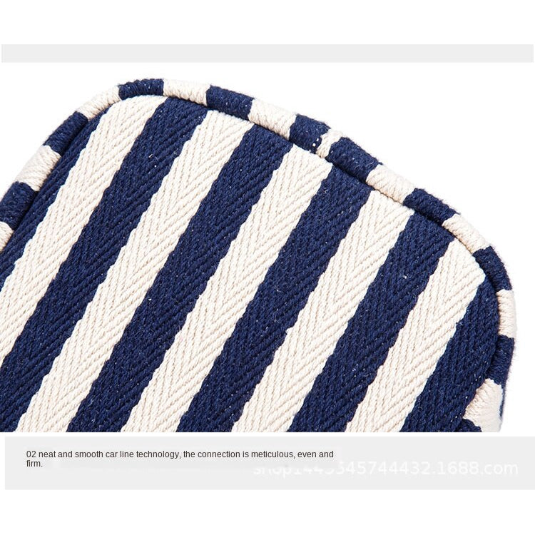 IELGY European and American striped canvas simple canvas bag Small fresh striped shoulder bag Messenger handbag