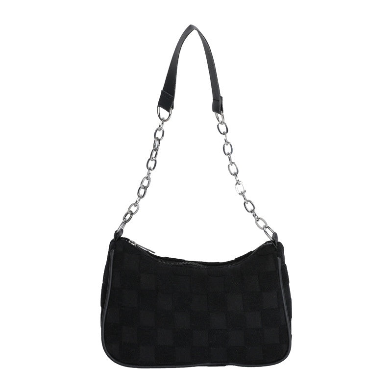 IELGY women's plaid fashion canvas plaid armpit bag