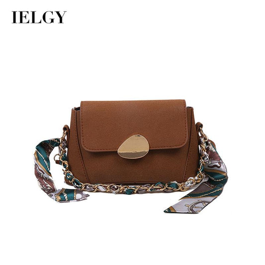 IELGY Women's bag crossbody frosted baguette retro black all-match one shoulder underarm magnetic buckle