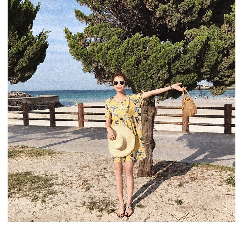 IELGY Handmade straw bag beach bag vacation summer handbag