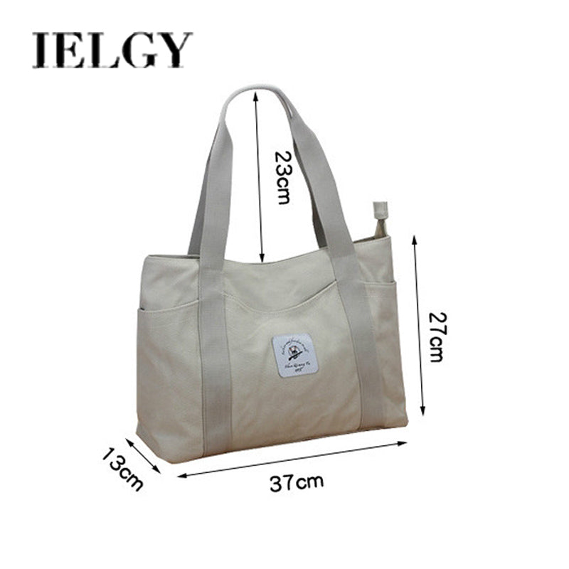 IELGY casual large-capacity canvas bag women's single-handle shoulder bag fashion multi-bag female bag mommy canvas bag