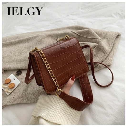IELGY Crocodile pattern and all-around fashion One Shoulder Messenger Bag