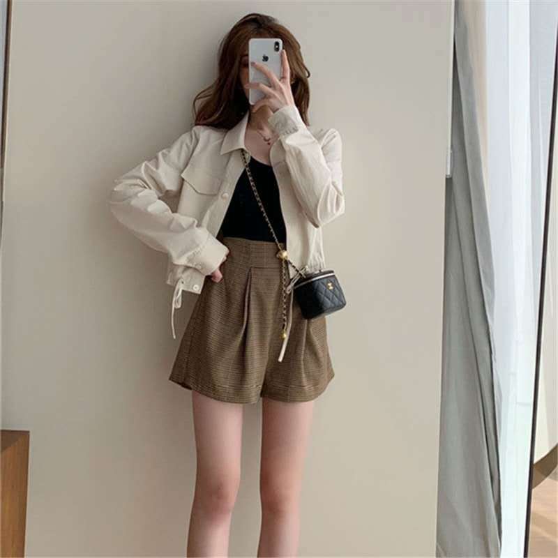IELGY Women's clothes loose versatile fashion Korean style long sleeves suits casual thin jackets