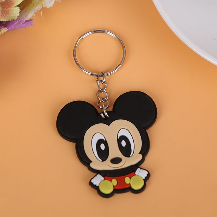 IELGY Creative cute cartoon small gift small pvc soft rubber keychain key ring pendant