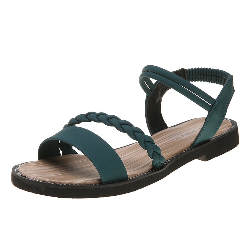 IELGY sandals flat-bottomed work wear fairy style all-match women's shoes