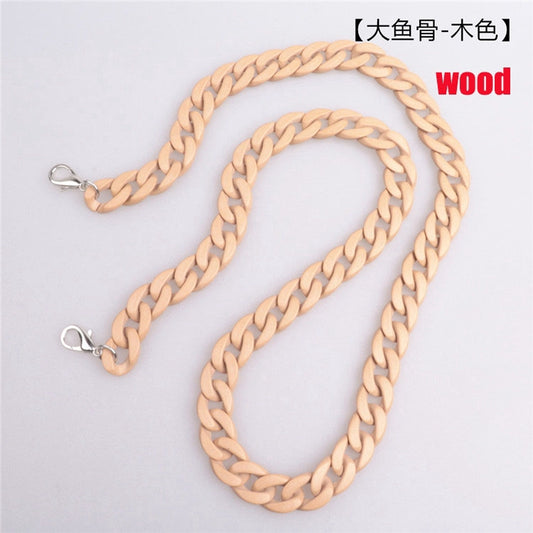 IELGY big fish bone acrylic chain resin chain female bag shoulder strap