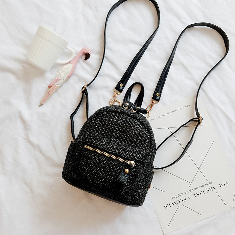 IELGY Mini shoulder bag straw bag leisure bag
