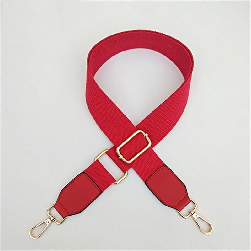 IELGY Fashion Solid Color Canvas Wide Shoulder Strap Accessories Adjustable All-match