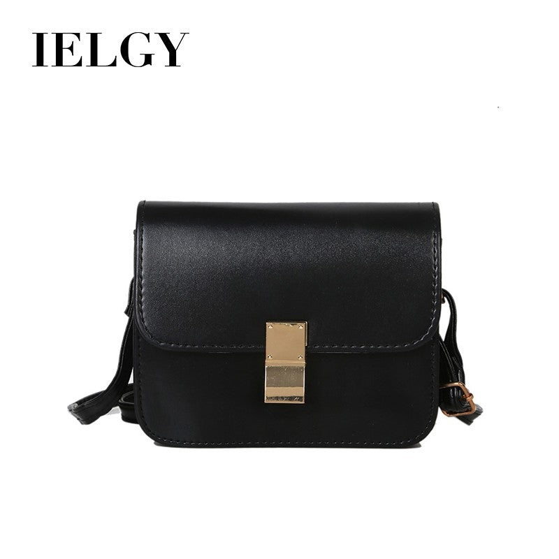 IELGY Classic Lock Crossbody Small Square Bag