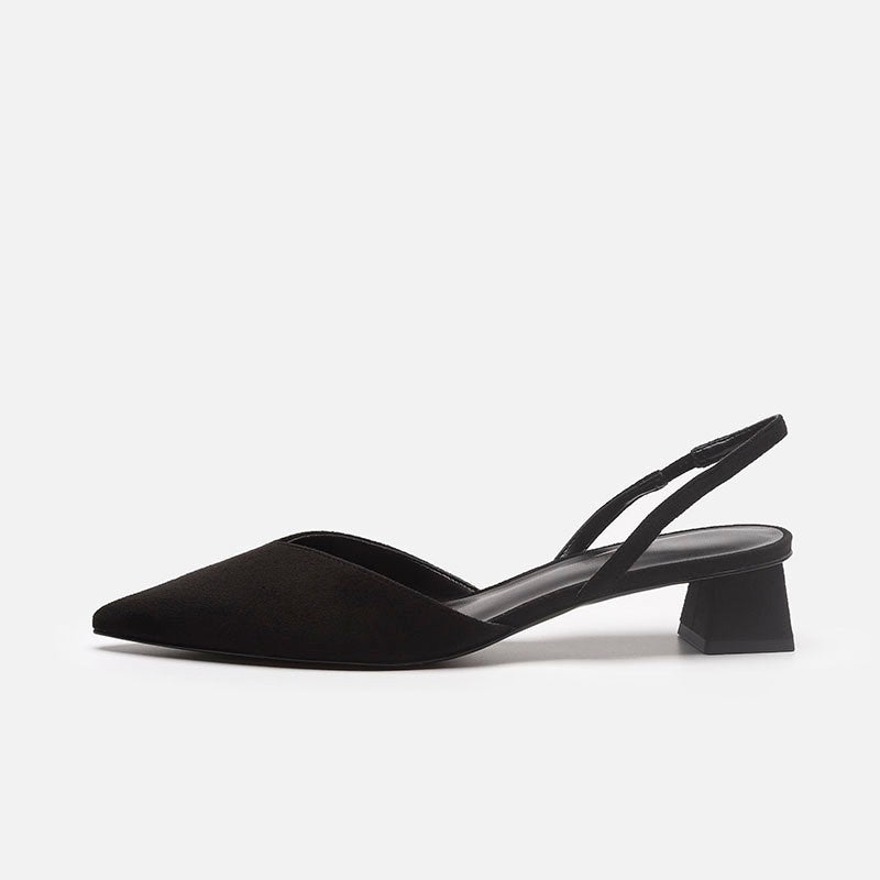 IELGY Simple pointed toe square heel sandals women