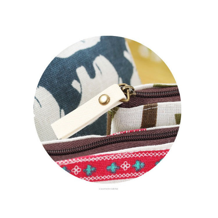IELGY Cotton and linen retro coin purse coin pack card package