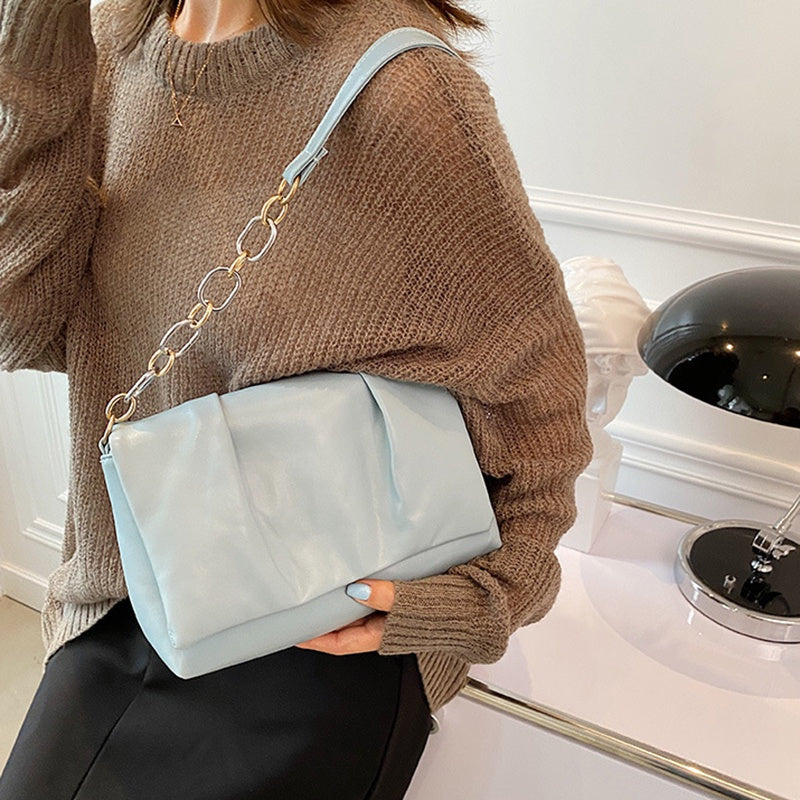 IELGY shopping texture western cloud bag small fresh one-shoulder chain