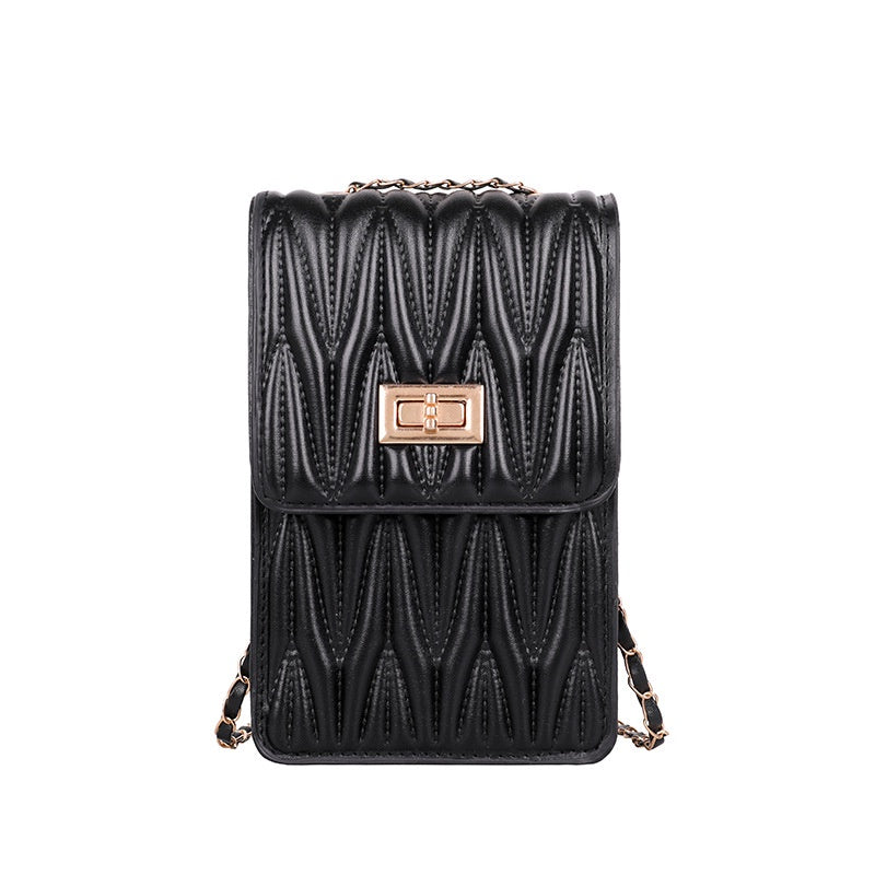 IELGY New fashion rhombus chain shoulder bag street trend retro small bag women