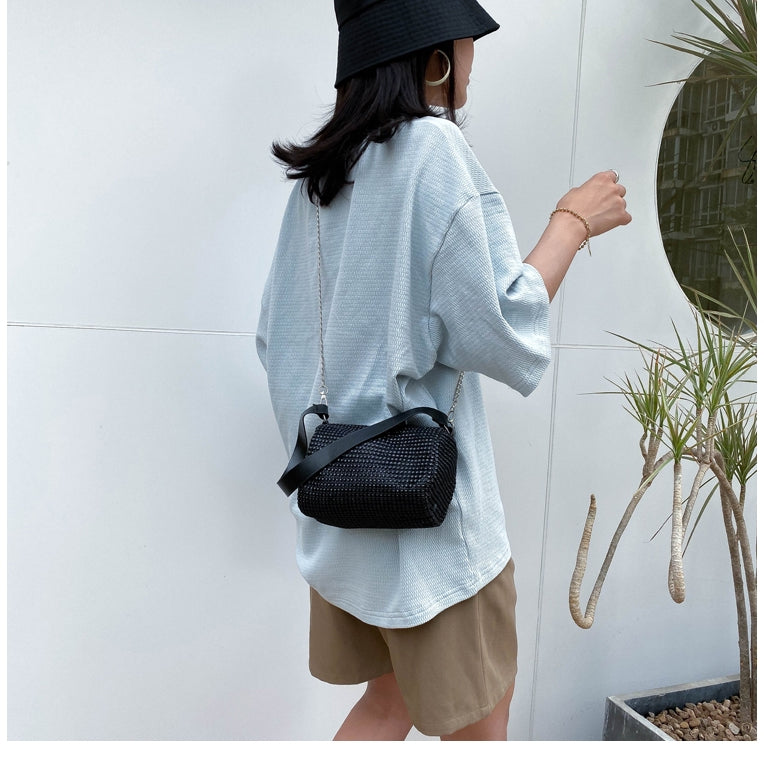 IELGY Diamond bucket bag Korean crossbody shoulder bag fashion chain dinner bag
