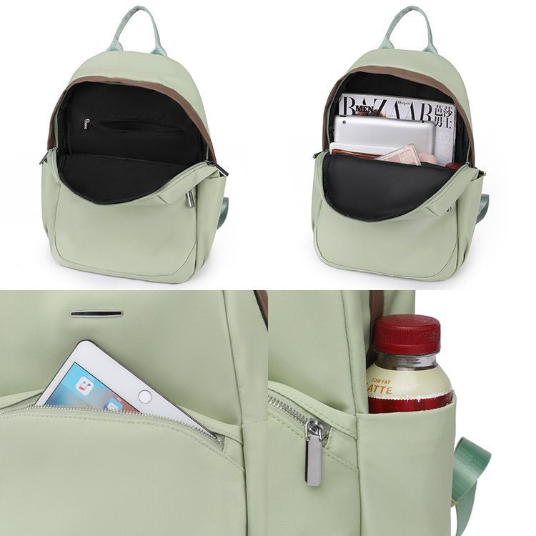 IELGY women's korean style oxford cloth all-match large-capacity travel backpack