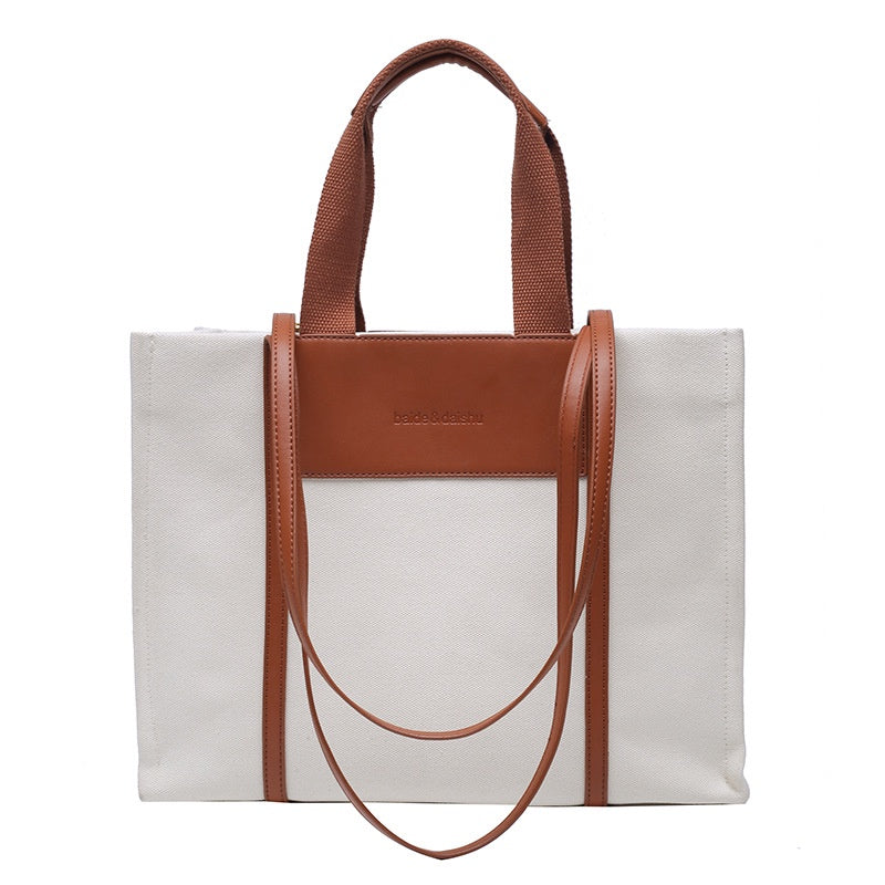 IELGY Large Capacity Fashion Tote Retro Simple Commuter Shoulder Bag