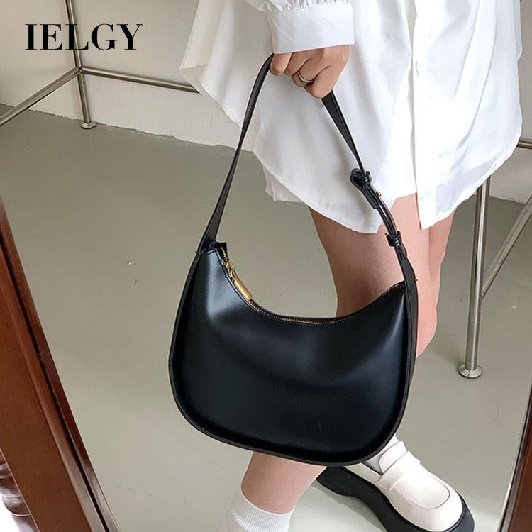 IELGY women's premium solid color messenger saddle bag