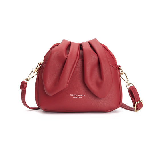 IELGY women's mini bucket rabbit ear messenger bag