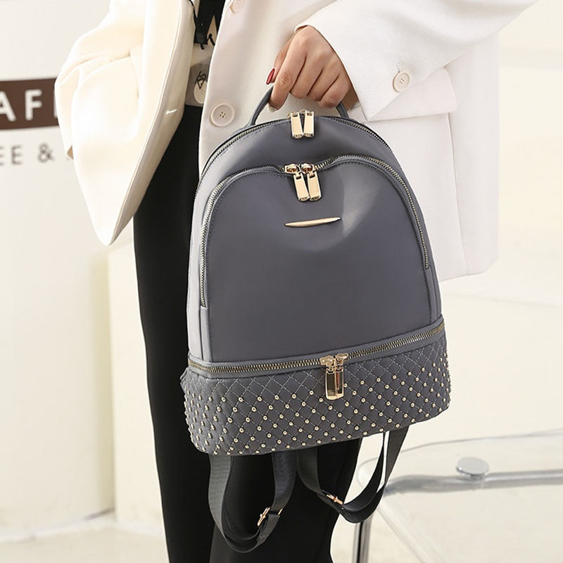 IELGY women's korean style oxford cloth all-match large-capacity travel backpack