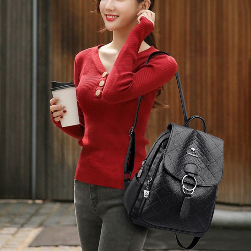 IELGY women's korean style simple casual outdoor travel backpack