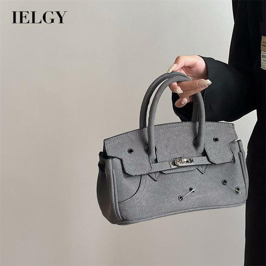 IELGY women's washed denim Japanese style lazy messenger bag