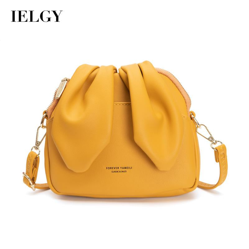 IELGY women's mini bucket rabbit ear messenger bag
