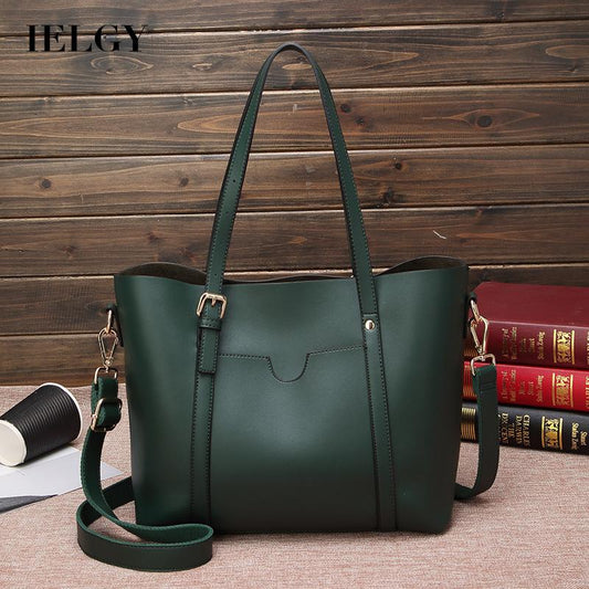 IELGY soft leather portable simple large-capacity messenger shoulder bag tide