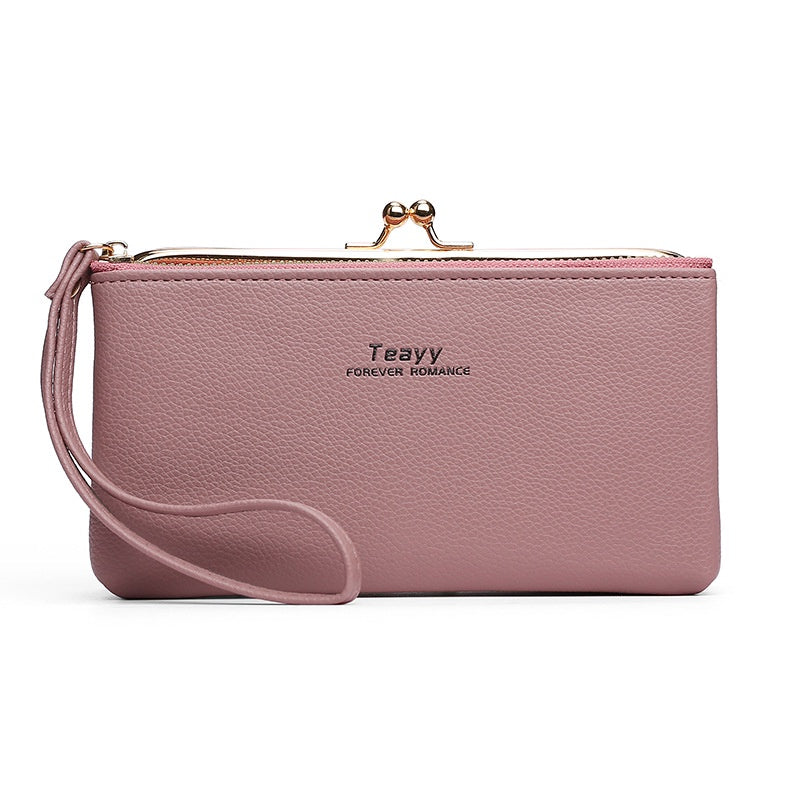 IELGYWomen's Retro Coin Purse Long Fashionable Temperament Soft Leather