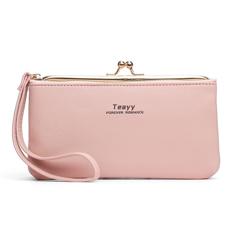 IELGYWomen's Retro Coin Purse Long Fashionable Temperament Soft Leather