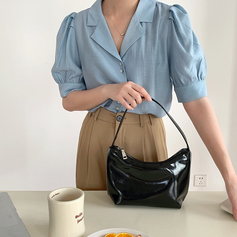 IELGY Korean Style Silver Shoulder Handbag For Women's