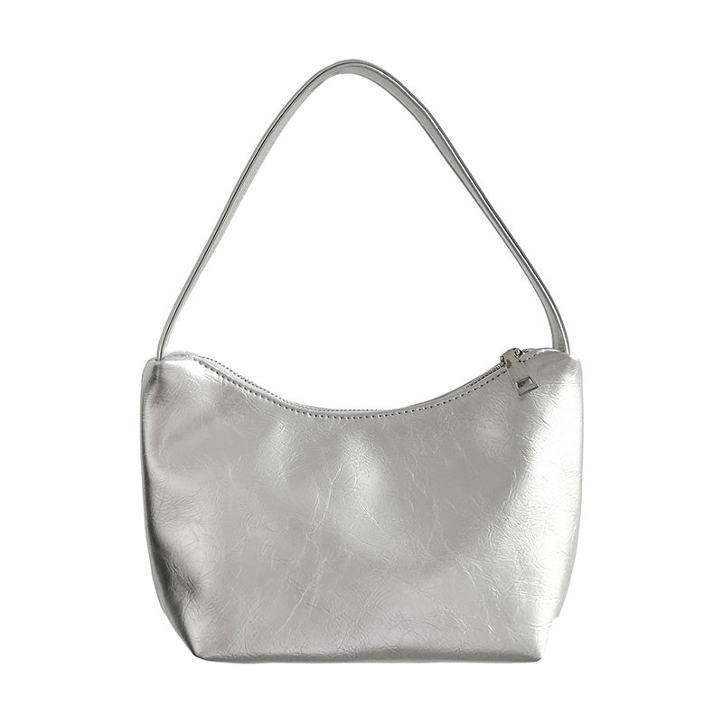 IELGY Korean Style Silver Shoulder Handbag For Women's