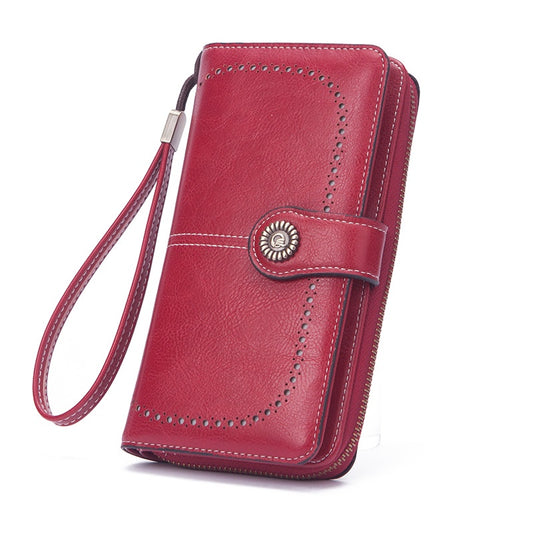 IELGY Women's Korean Style Long Wallet With Large Capacity Zipper Buckle